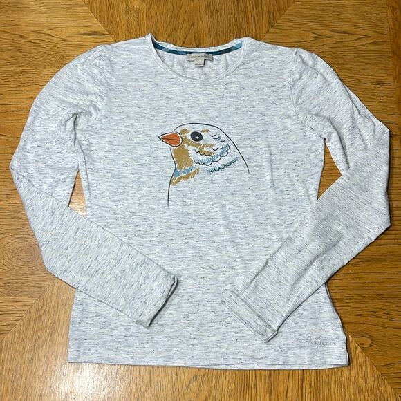 EXTREMELY RARE BURBERRY YOUTH LONG SLEEVE TOP WITH BIRD MOTIF - Picture 1 of 7